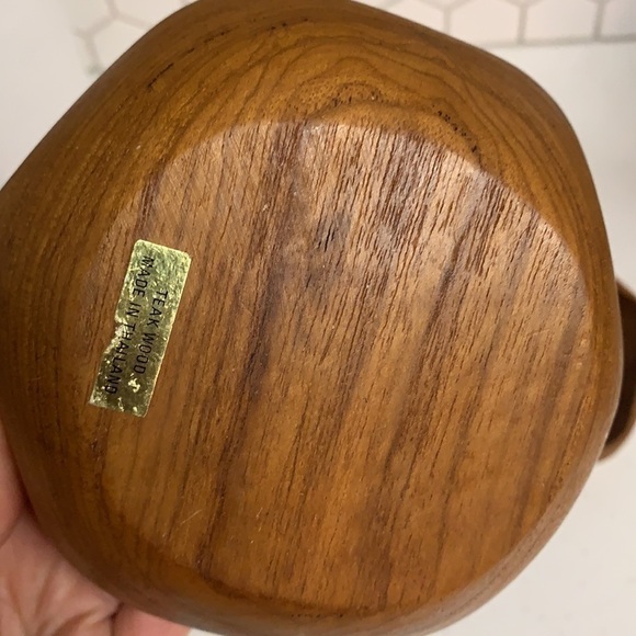 Mid Century Modern Teak Wood Salad nuts snacks Bowls Set of 3 home decor - Picture 4 of 12
